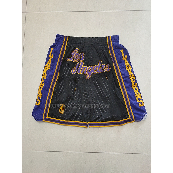 Pantalone Los Angeles Lakers Mitchell & Ness Just Don Negro
